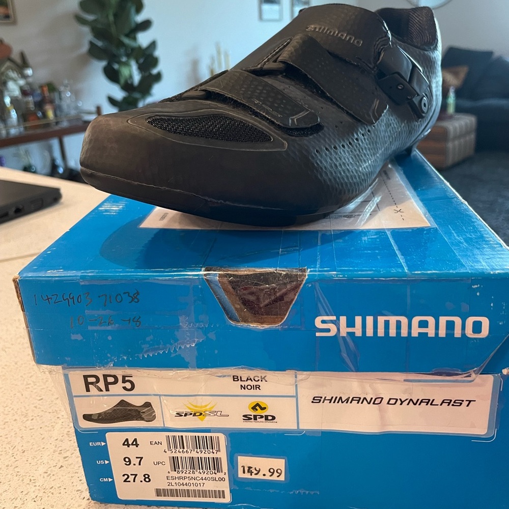 NWT Shimano Dynalast RP5 Black Mens Shoes Size 9.7